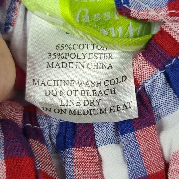 NWT Baby Girl 3M Red White Blue Plaid Pom Ruffle Bubble Romper Outfit 1pc - Picture 9 of 10
